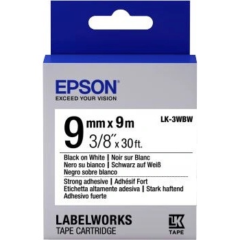 Epson LK-3WBW етикетна лента Черен на бял фон (C53S653007) (C53S653007)