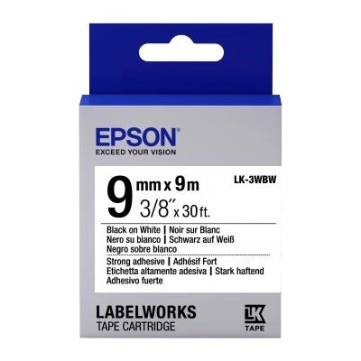 Epson LK-3WBW етикетна лента Черен на бял фон (C53S653007)