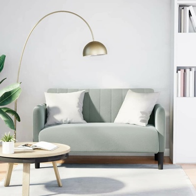 vidaXL Loveseat Sofa 109 cm samet světle šedá
