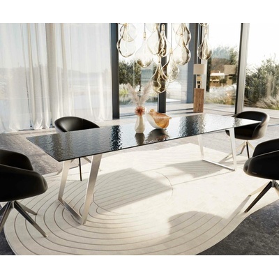 DELIFE Edge 300 x 100 sklo s reliéfem kouřově černé 3D design nerezová ocel šikmý