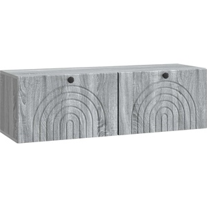 vidaXL Стенно монтиран ТВ шкаф Сива сонома 98 x 31 x 30 см (898221)
