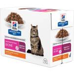 Hill's Prescription Diet GI Biome грижа за храносмилането пауч за котки 12 x 85 g