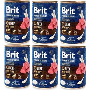 Brit Premium by Nature Говеждо с шкембе 6x400г