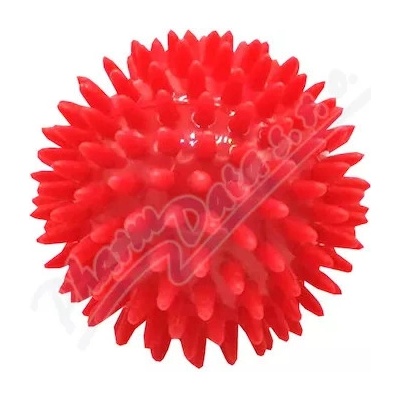 Rehabiq Masážna loptička ježko, červená 8 cm