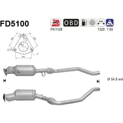AS Filtr pevných částic ASA FD5100