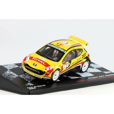 DeAgostini Peugeot 207 Super 2000 5 Korsická Rallye 2011 T.Neuville N.Gilsoul Rallye automobily časopis s modelem 92 1:43