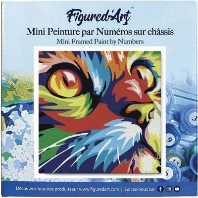 Figured ART Mini KOČKA POP ART 20 x 20 cm na rámu