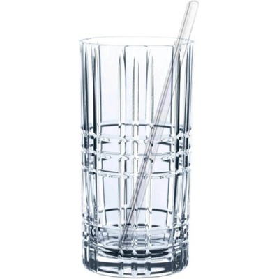 Nachtmann Poháre na long drink so slamkami v sade TASTES GOOD 4 x 445 ml