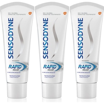 Sensodyne Rapid Whitening избелваща паста за зъби за чувствителни зъби 3x75ml