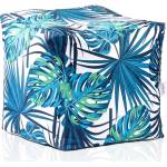 Pufrelax Пуф 130л. , Табуретка Куб XL - Tropical Leaves, Перящ се калъф, Водоустойчив, Пълнеж от Полистиролни перли, принт (PUF-G-CXL-TEXP-TRO)