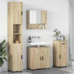 vidaXL Комплект мебели за баня 4 бр. Сонома дъб 61 x 35 x 64 см (3392975)