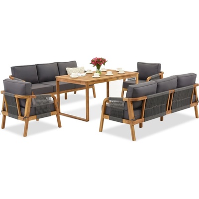 Garden Point Градински мебели от акациева дървесина Mumbai Apetito 8 Garden Point (GAP1209-8)