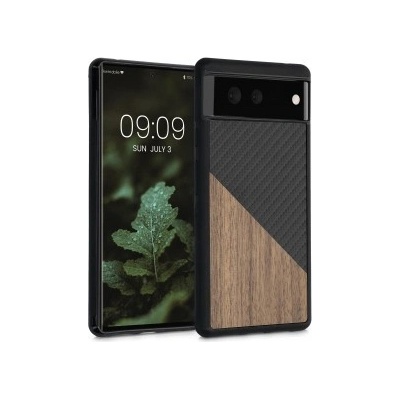 Púzdro kwmobile Drevené Google Pixel 6 tmavě hnědé