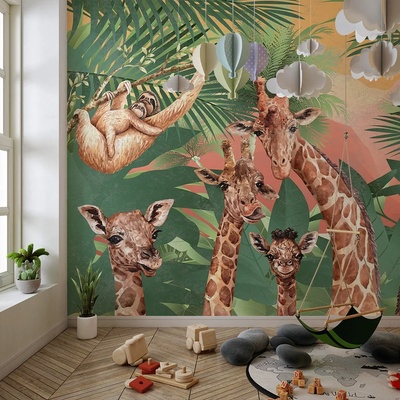 Art Gift Decor Фототапет - Жирафи с приятели