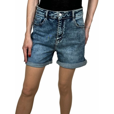 Moongirl dámské modré džínové kraťasy MARTA Modrá