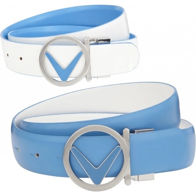 Callaway Reversible Circular Enamel Buckle dámský opasek bílo/modrý