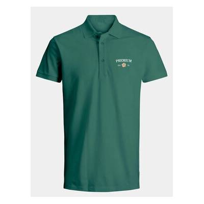 JACK & JONES Тениска с яка и копчета Jprblaalfie 12259678 Зелен Regular Fit (Jprblaalfie 12259678)