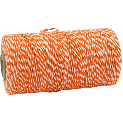 Dvojbarevná provázková šňůra 1,5 mm x 100 m oranžová