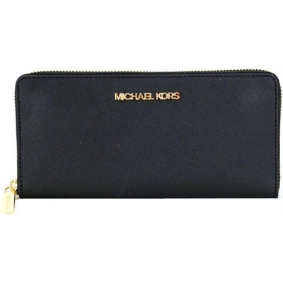 Michael Kors jet set travel kožená peněženka černá gold