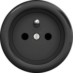 Kliklap - Ретро домашна розетка без рамка 230 V черна (KA0015)