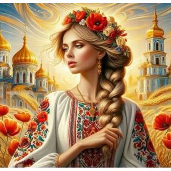 Norimpex - Puzzle Diamant painting: Slavic woman from Ukraine 30x40cm - 1 - 39 piese