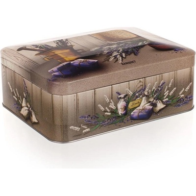 Banquet Plechovka-box na čaj 200 x 155 x 80 mm LAVENDER