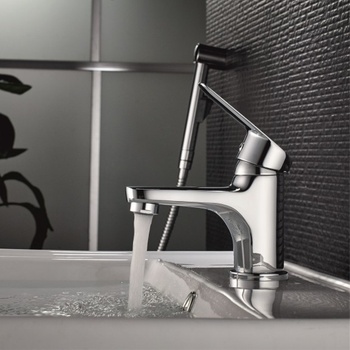 Inter Ceramic Смесител за умивалник с БИДЕТНА слушалка icf 1411123 alfi