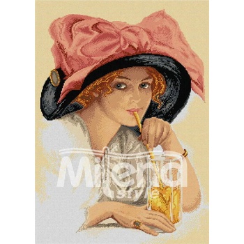 Milena Style Летен портрет - гоблен със схема конци dmc 1: 1