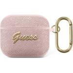 Guess Калъф Guess GUA3SASMP за AirPods 3, розов, Saffiano Script Metal Collection (GUA3SASMP)