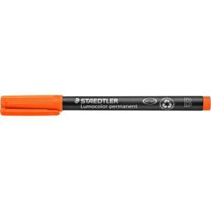 STAEDTLER Lumocolor 314 Permanent Marker - Orange, Pack of 10, B - 314-4 (314-4)
