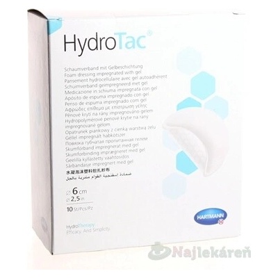 HydroTac pěnové krytí na rány 6 × 6 cm 10 ks