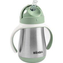 Beaba hrnek s brčkem z nerezové oceli šalvějově zelený 250 ml