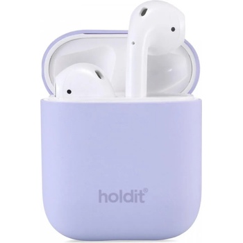 Holdit Калъф за слушалки Holdit - Silicone, AirPods 1/2, лилав (7330985147005)