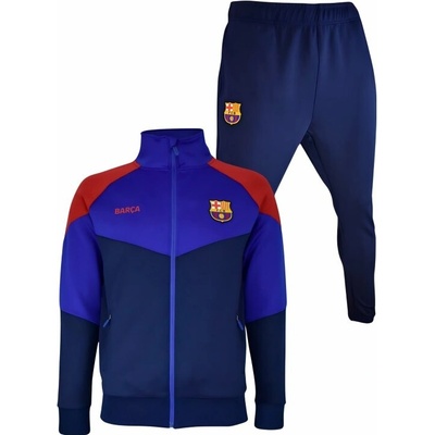 FC Barcelona detská športová súprava FC Barcelona zips modrá/červená