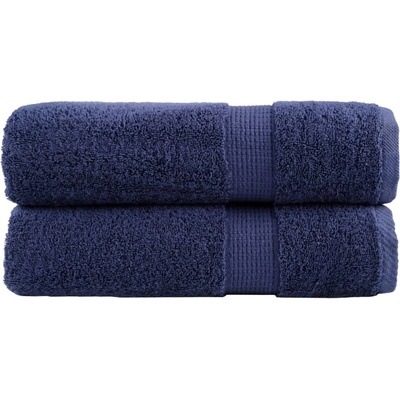 vidaXL Премиум кърпи за душ SOLUND 2 бр. тъмносини 70x140 см 600 г/м2 (137260)