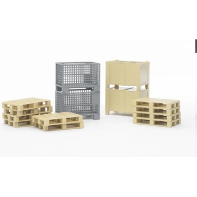 Bruder 2415 Logistický set europaleta 10 ks s doplňky
