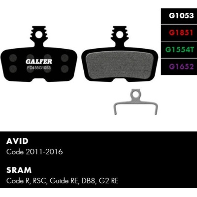 GALFER Накладки Galfer велосипед FD455G1053 PERFORMANCE SRAM Guide / G2