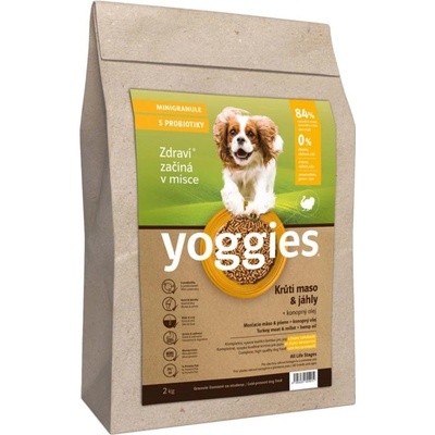 Yoggies morčacie mäso a pšeno Mini lisované za studena s probiotikami 90 g