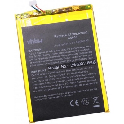 VHBW Батерия за Lenovo IdeaTab A1010 / A3000 / A5000, 3500 mAh (800116606)
