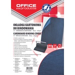 Office Products Корица за подвързване, op, тип кожа 250г, А4, опаковка 100, тъмно синя (25873-А-ТСИН)