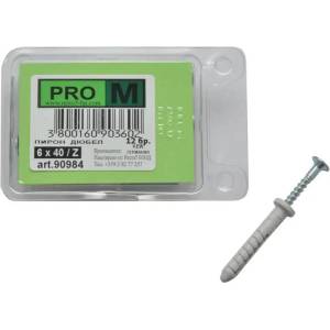 Pro m ПИРОН-ДЮБЕЛ Ф6Х40ММ 12 БРОЯ pro m (3800160903602)