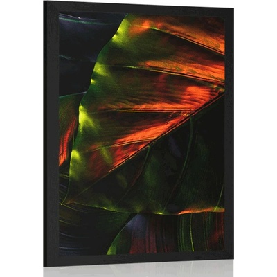 Plakát tropické palmové listy - 20x30 black