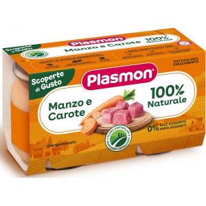 PLASMON Ястие Plasmon - Говеждо и моркови, 2 х 120 g (4257) - baby