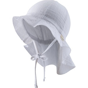 Sterntaler Детска шапка с козирка Sterntaler Kids' Sun Hat Plain Hat - Weiß - размер 51 cm (904-3669-0415)