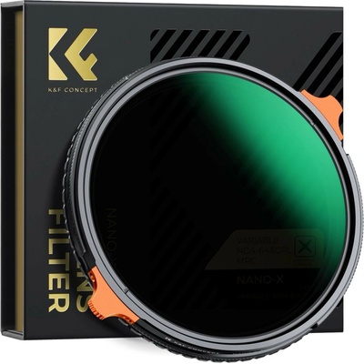 K&F Concept Nano-X variable ND filter ND4–ND64 + CPL 2-in-1 82 mm