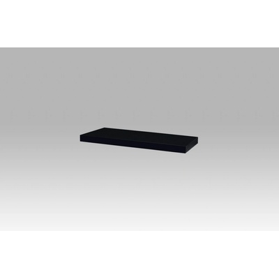 Autronic Polička nástěnná 60 cm, MDF, barva černý vysoký lesk P-001 BK