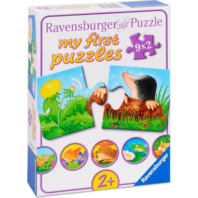 Ravensburger Пъзел Ravensburger от 9 x 2 части - Животинки в градината (7313)
