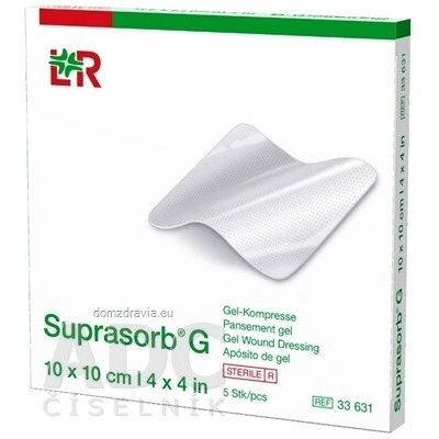 SUPRASORB G KRYTIE NA RANY hydrogélové sterilné kompresy 10 x 10 cm 5 ks