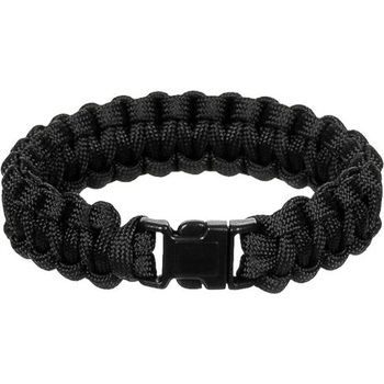 WARAGOD Гривна от паракорд с пластмасов клипс Corna, черна (WAR0073006)