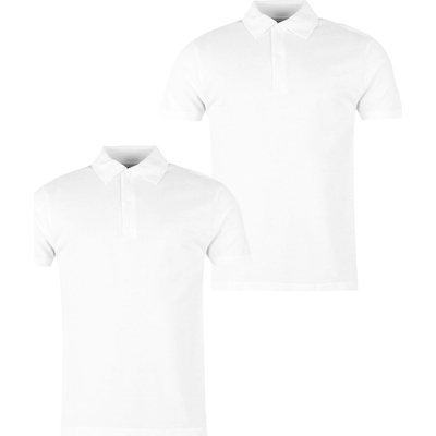 Donnay Мъжка блуза с яка Donnay Two Pack Polo Shirts Mens - White
